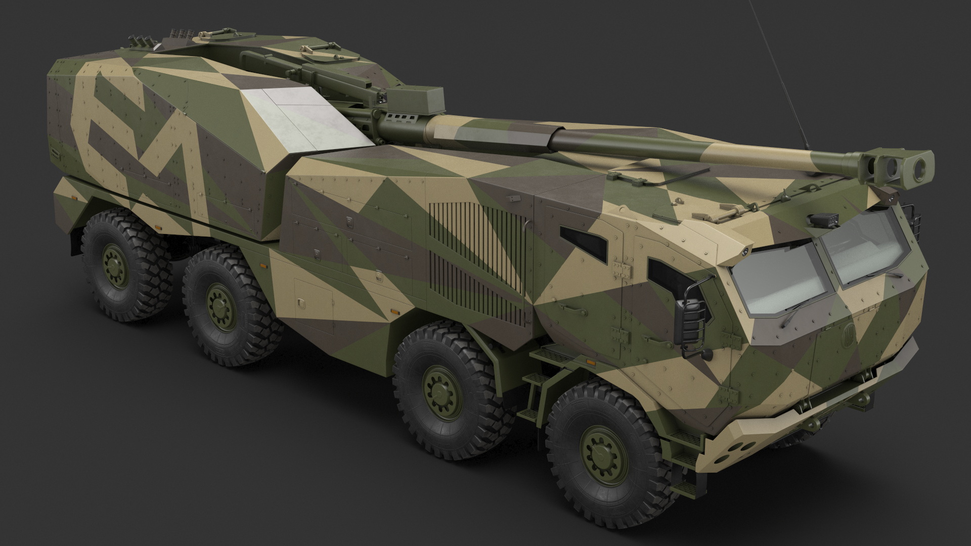 Morana Self-Propelled Howitzer Gun 3D model