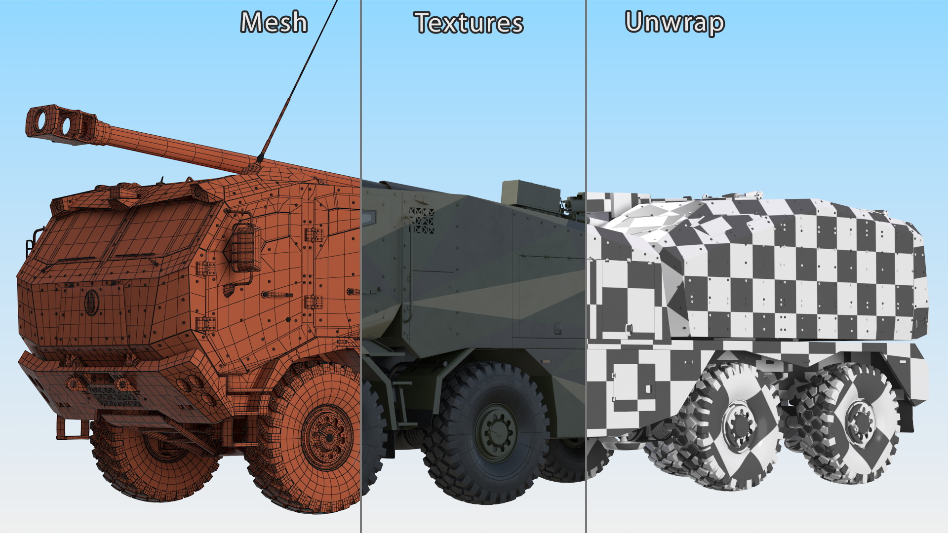 Morana Self-Propelled Howitzer Gun 3D model