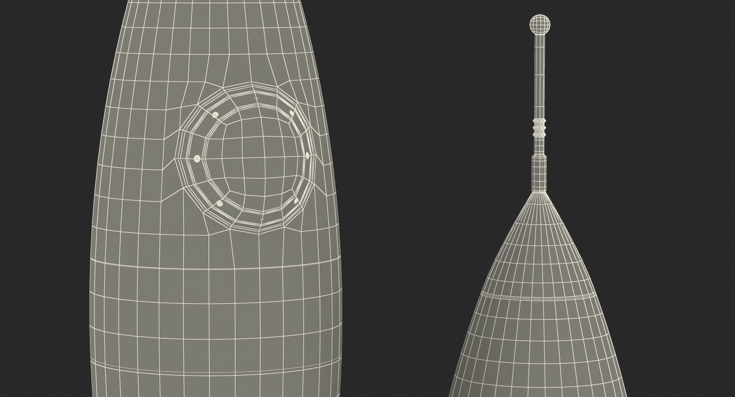3D Vintage Toy Rocket model