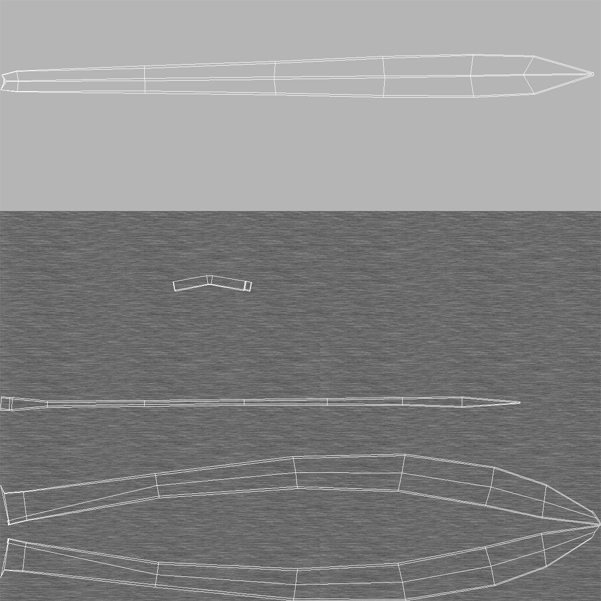 Naginata Japanese Pole Weapon 3D model