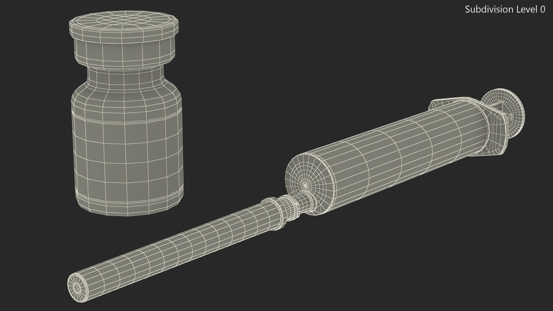 Syringe with Covid 19 Vaccine 3D model
