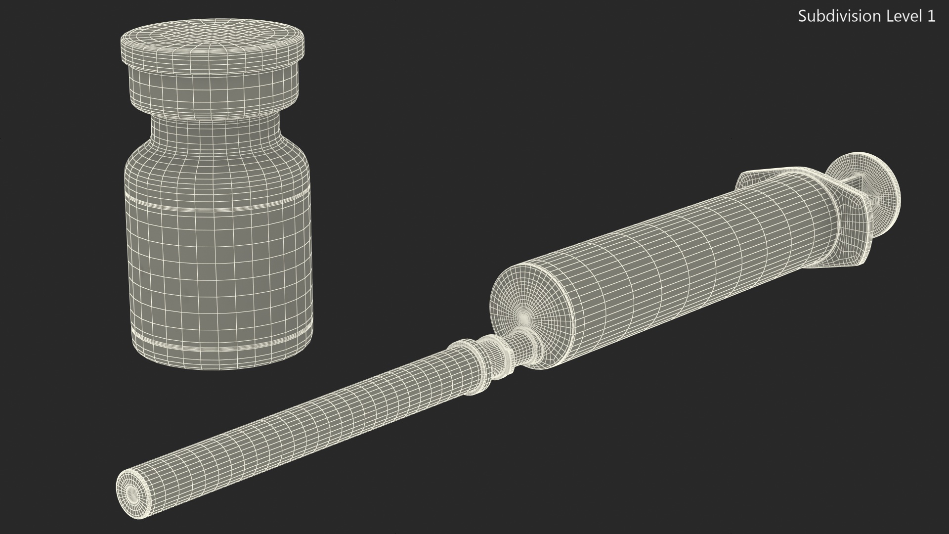Syringe with Covid 19 Vaccine 3D model
