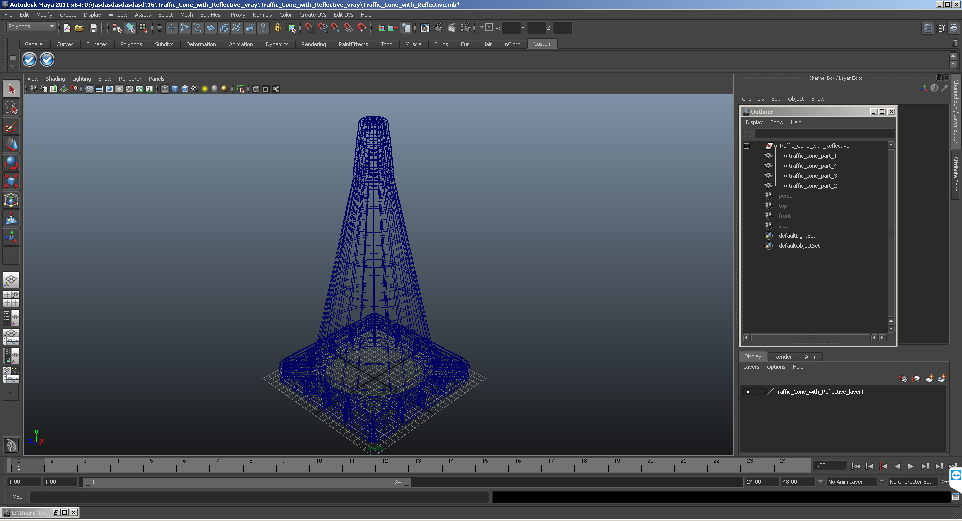 3D Traffic Cone Reflective model
