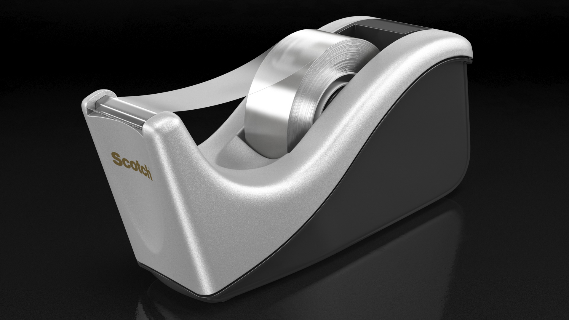 Scotch C60ST Desk Tape Dispenser Transparent 3D model