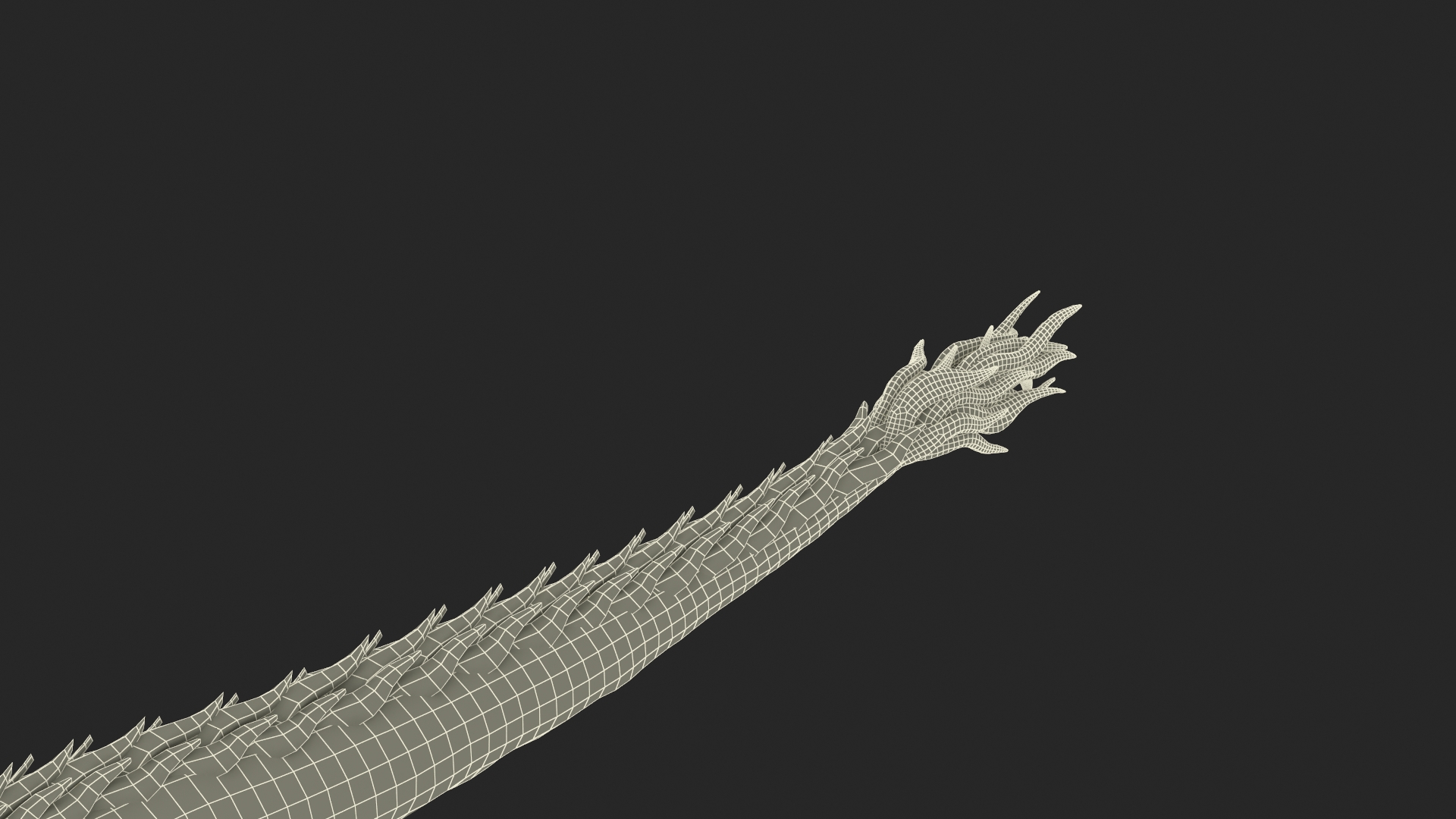 3D Chinese Mythical Dragon Blue model