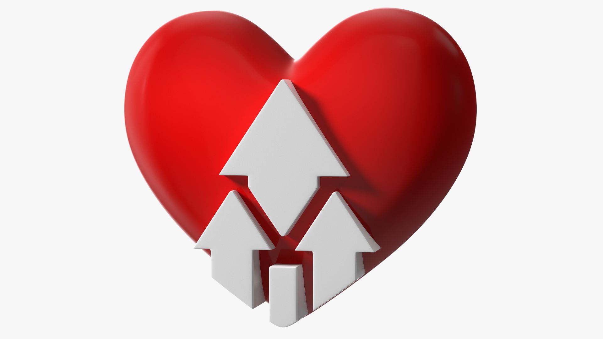 Heart with Up Arrow 3D model