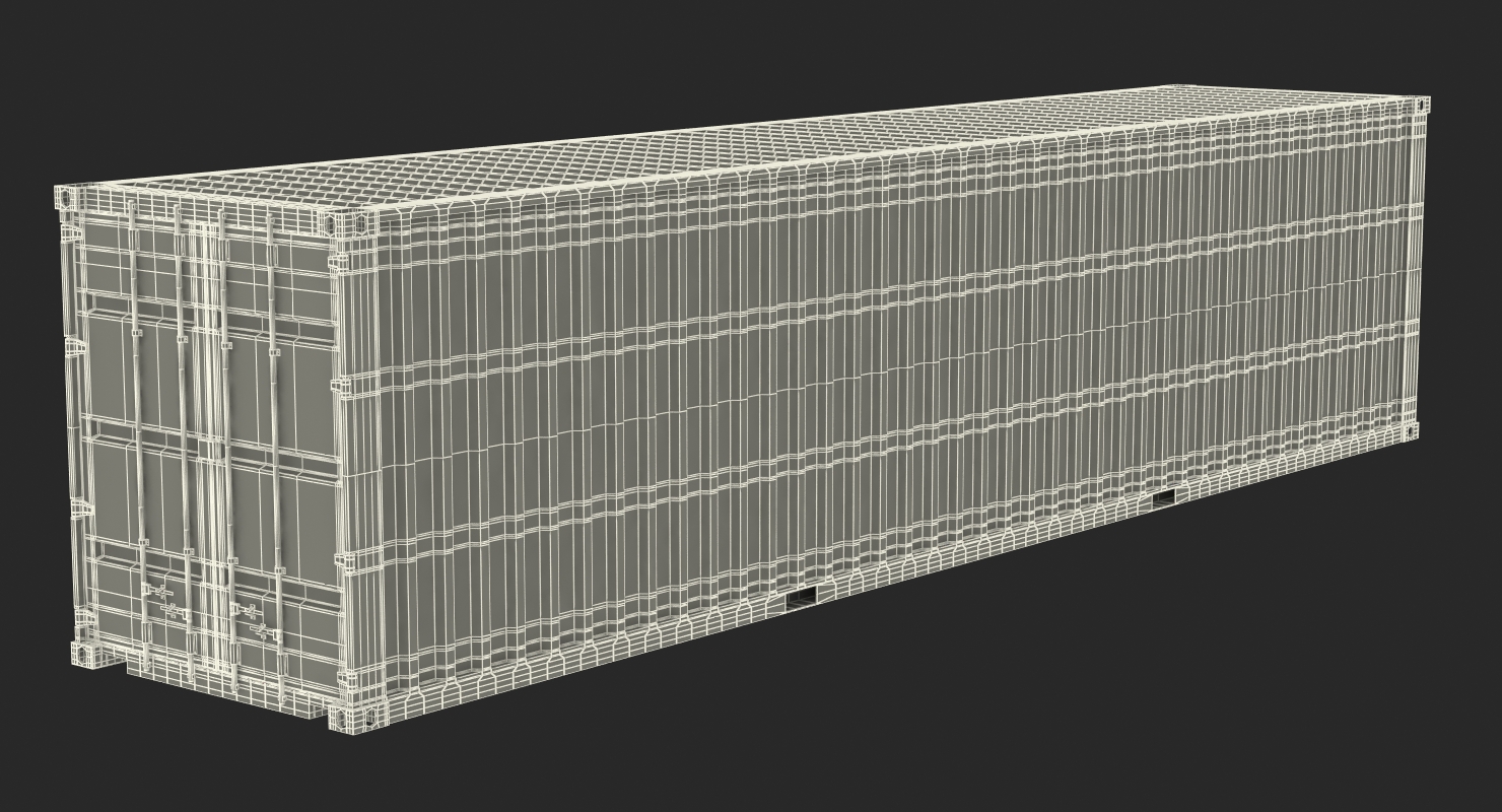 Quayside Container Crane with Container 3D model