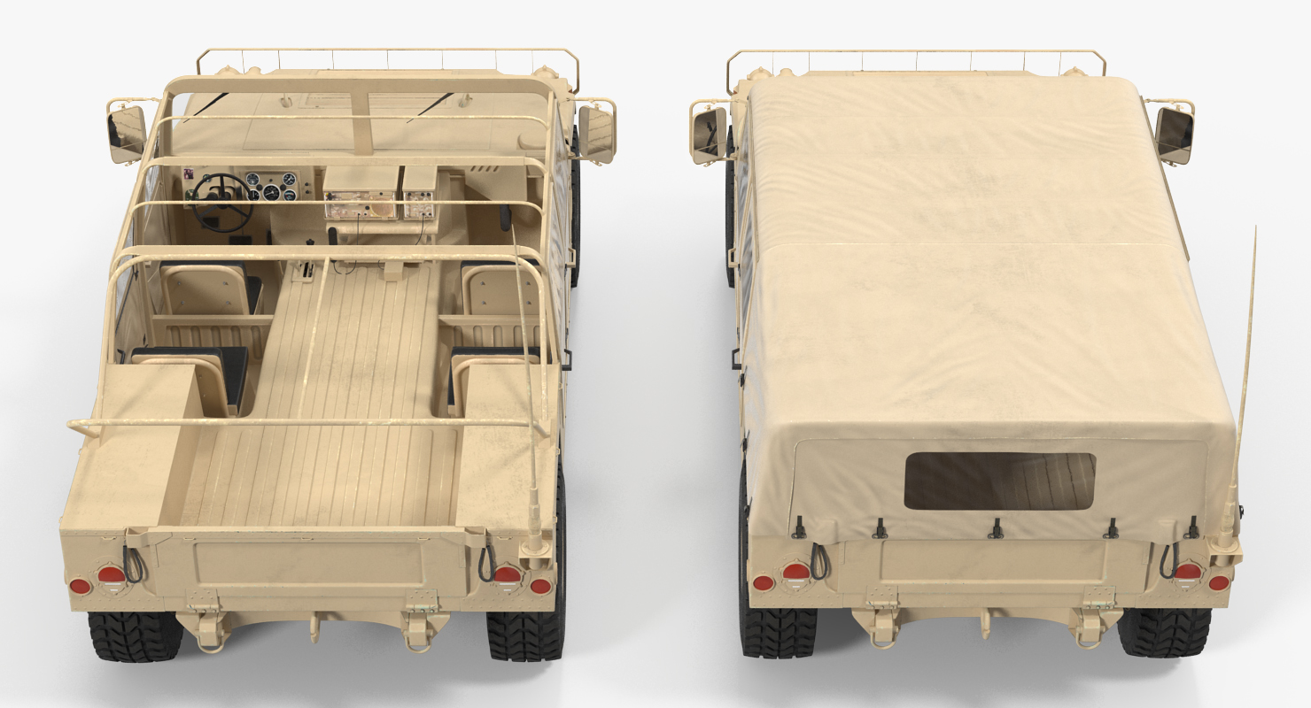 3D Soft Top Troop Carrier HMMWV m1035 Desert