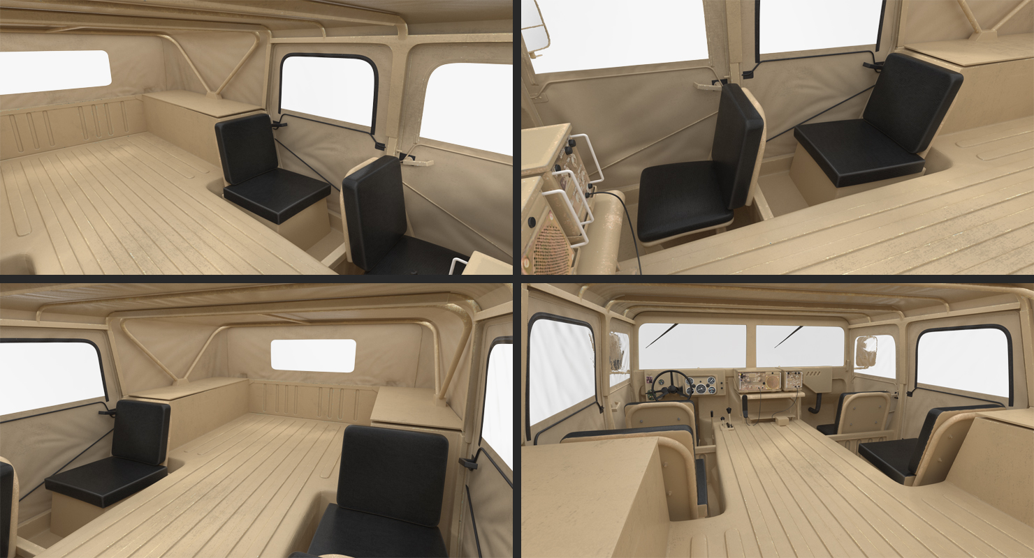 3D Soft Top Troop Carrier HMMWV m1035 Desert
