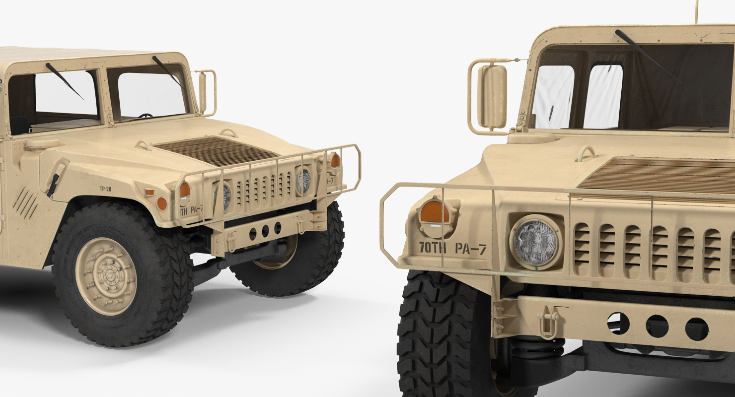 3D Soft Top Troop Carrier HMMWV m1035 Desert
