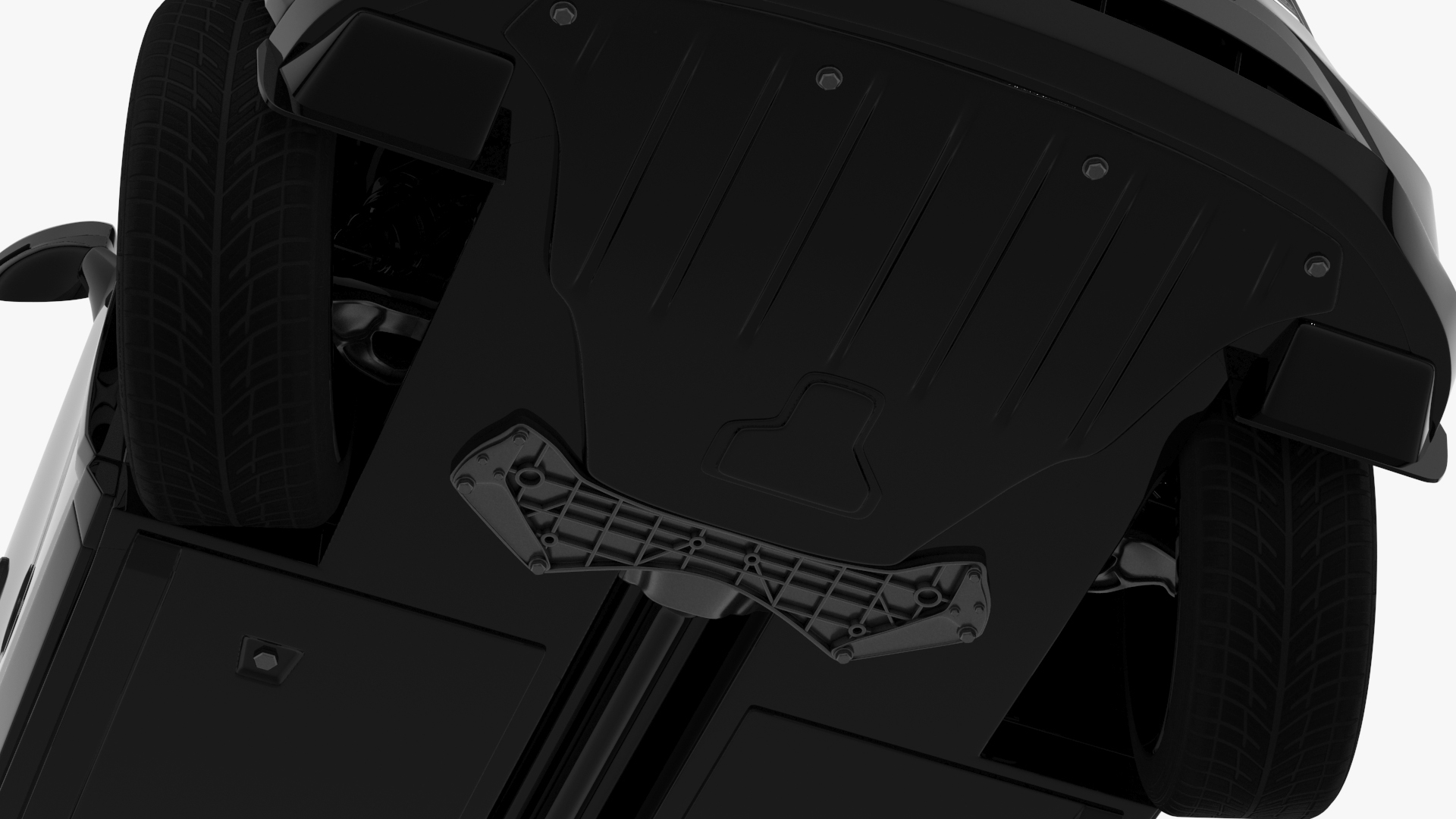 Concept Black Electric SUV Lights On Rigged for Cinema 4D 3D