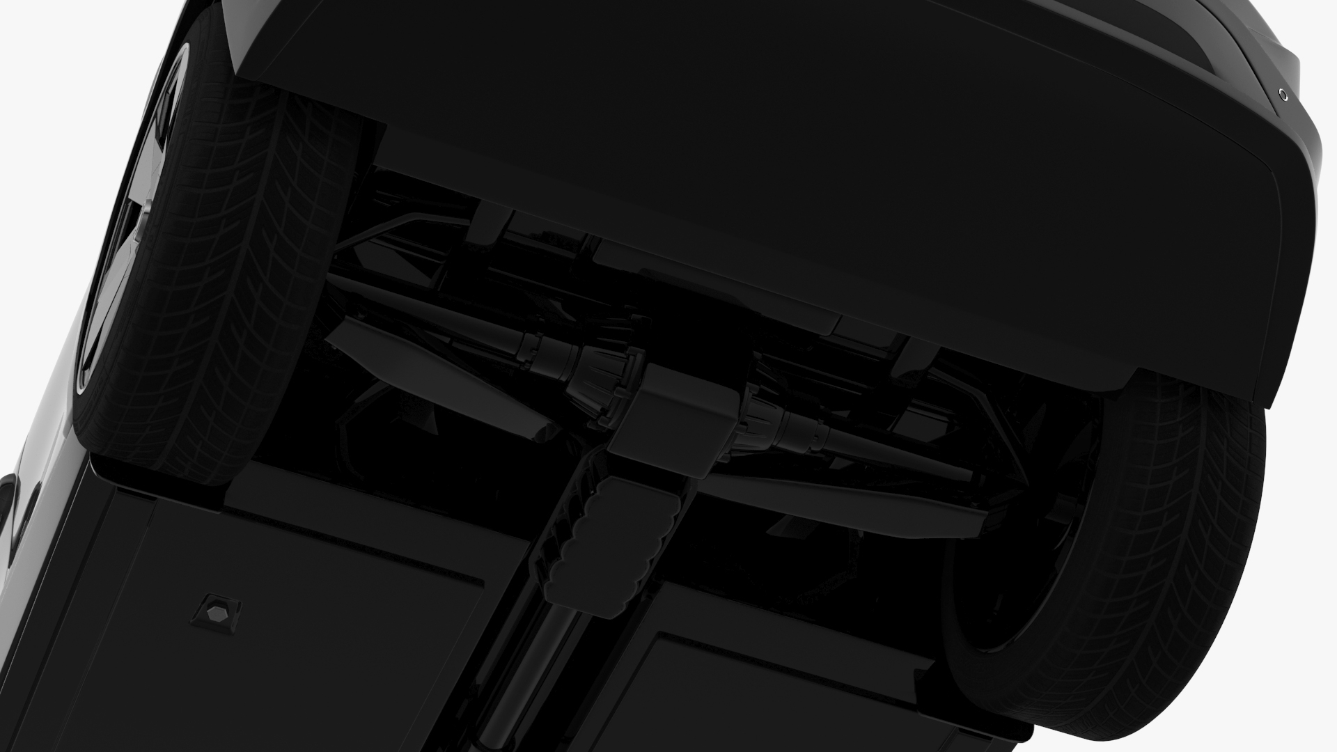 Concept Black Electric SUV Lights On Rigged for Cinema 4D 3D
