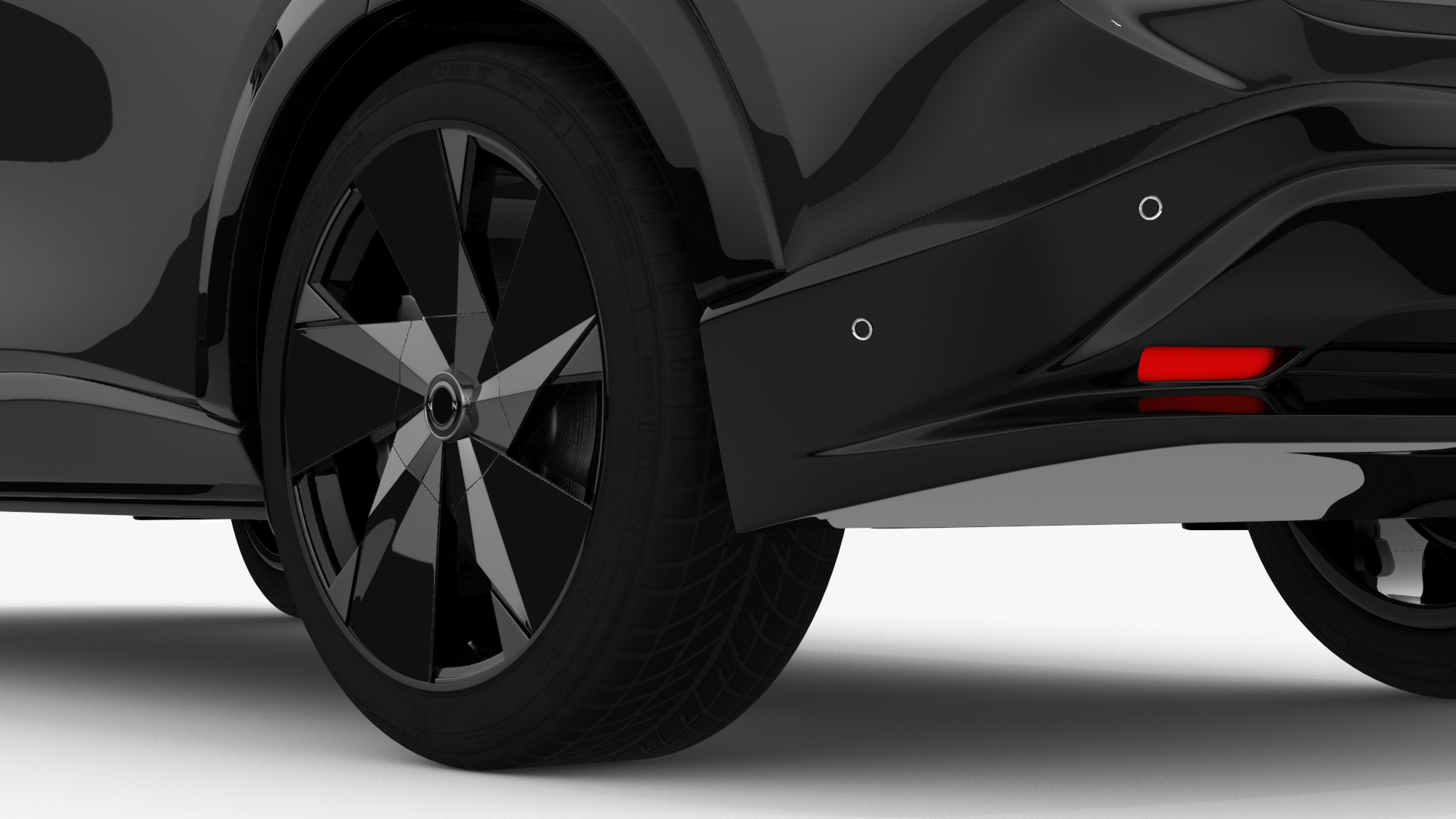Concept Black Electric SUV Lights On Rigged for Cinema 4D 3D