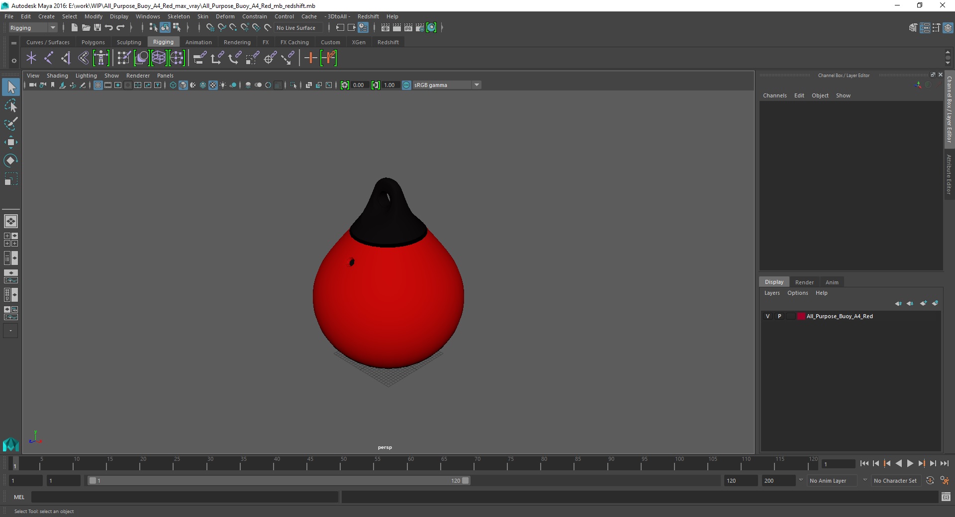 3D All Purpose Buoy A4 Red model