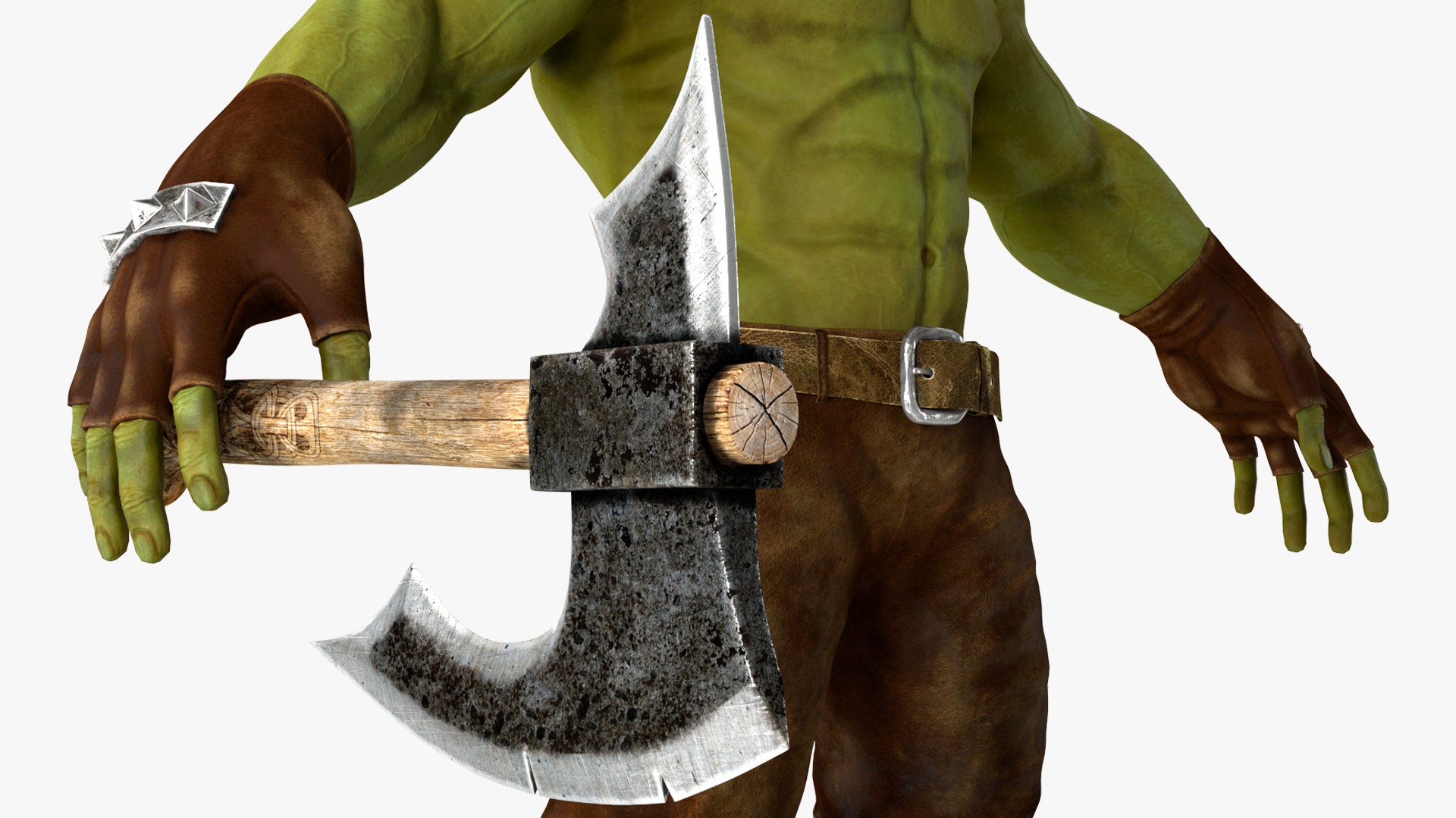 Orc Warrior Fur Rigged 3D