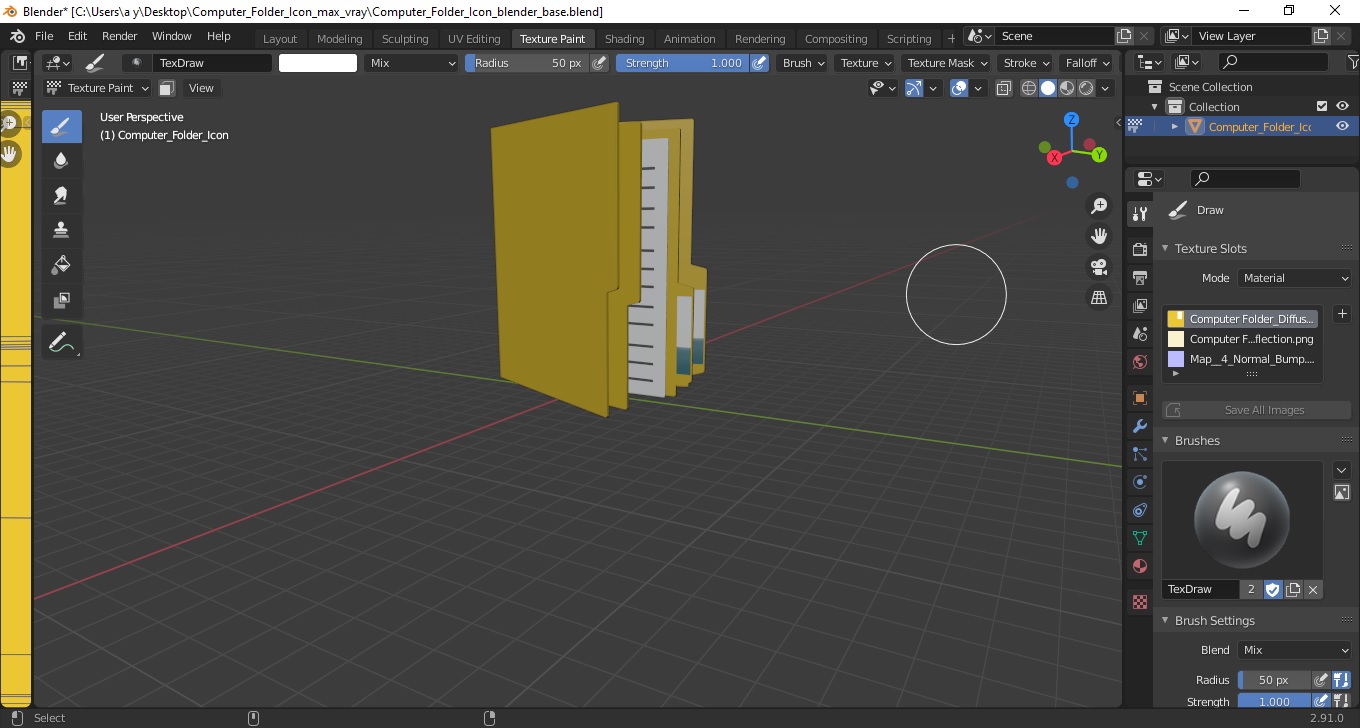 3D model Computer Folder Icon