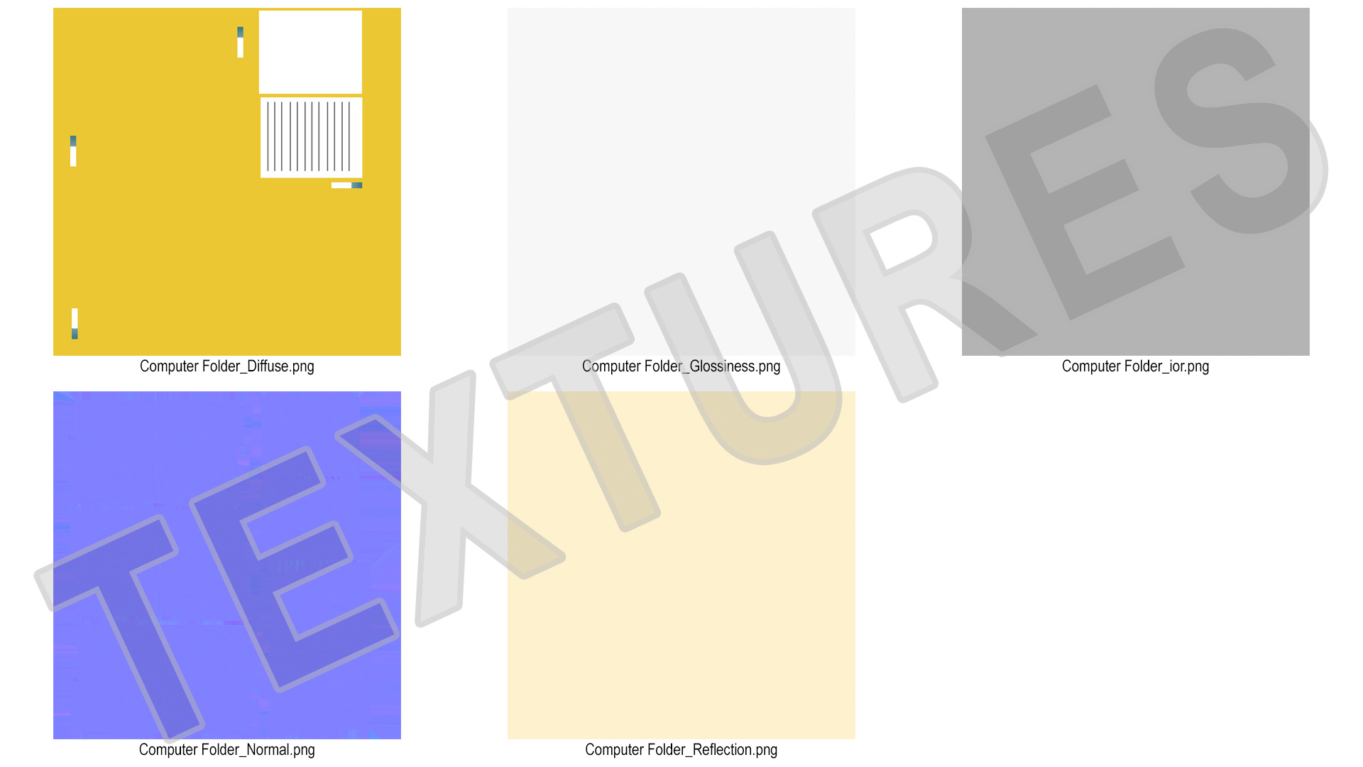 3D model Computer Folder Icon
