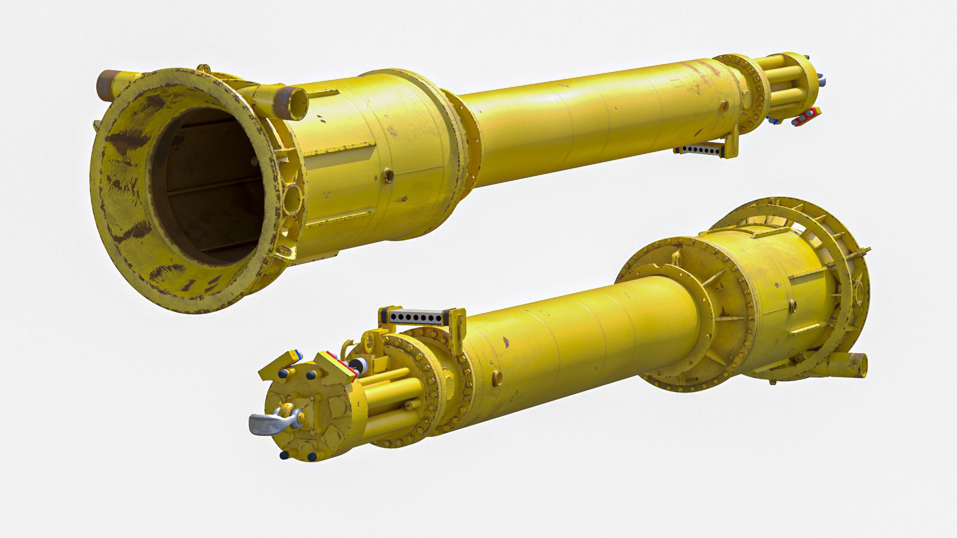Marine Hydraulic Pile Hammer Old 3D