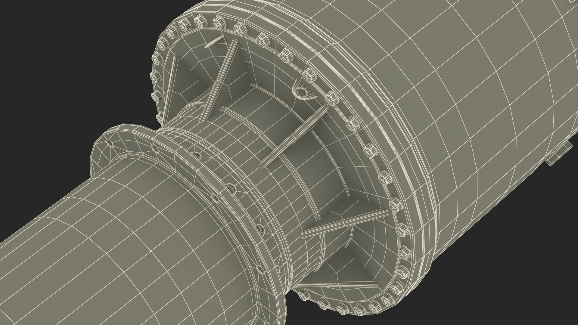 Marine Hydraulic Pile Hammer Old 3D