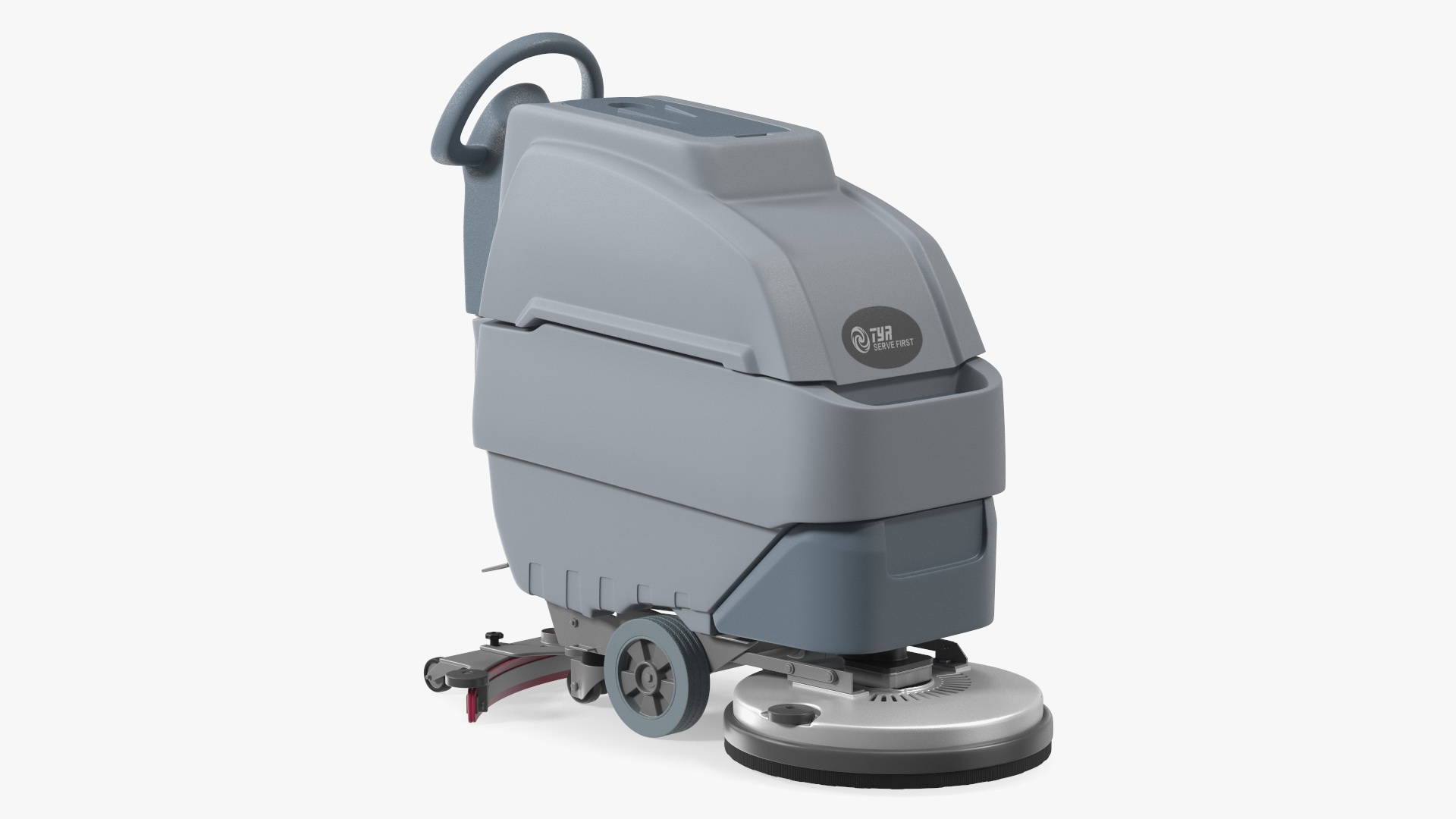 3D Industrial Floor Scrubber Machine Grey model