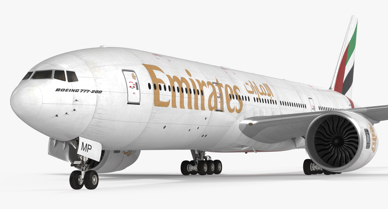 Boeing 777 200 Emirates Airlines 3D
