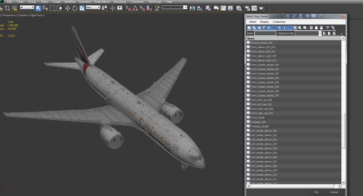 Boeing 777 200 Emirates Airlines 3D