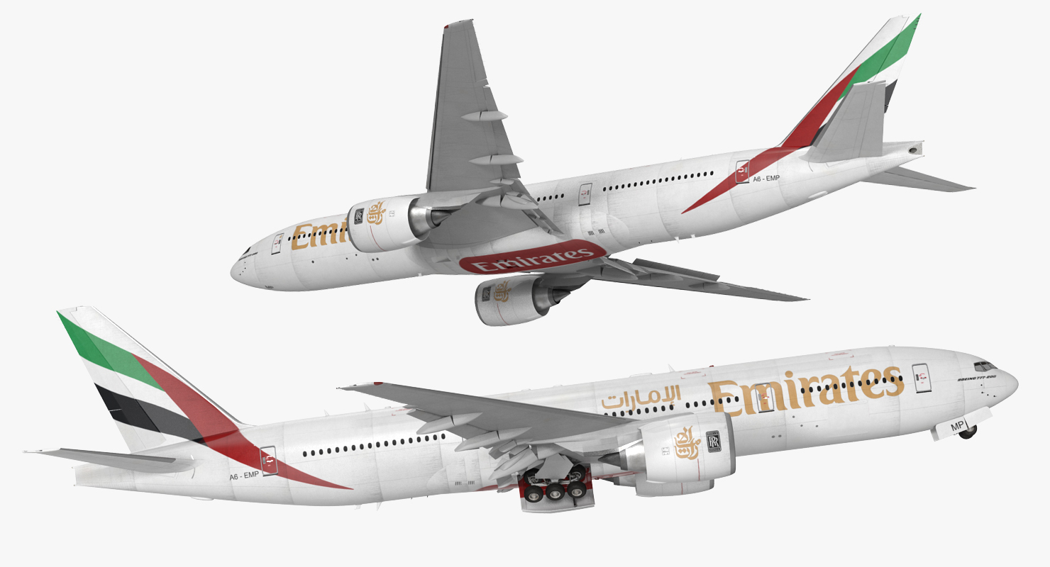 Boeing 777 200 Emirates Airlines 3D