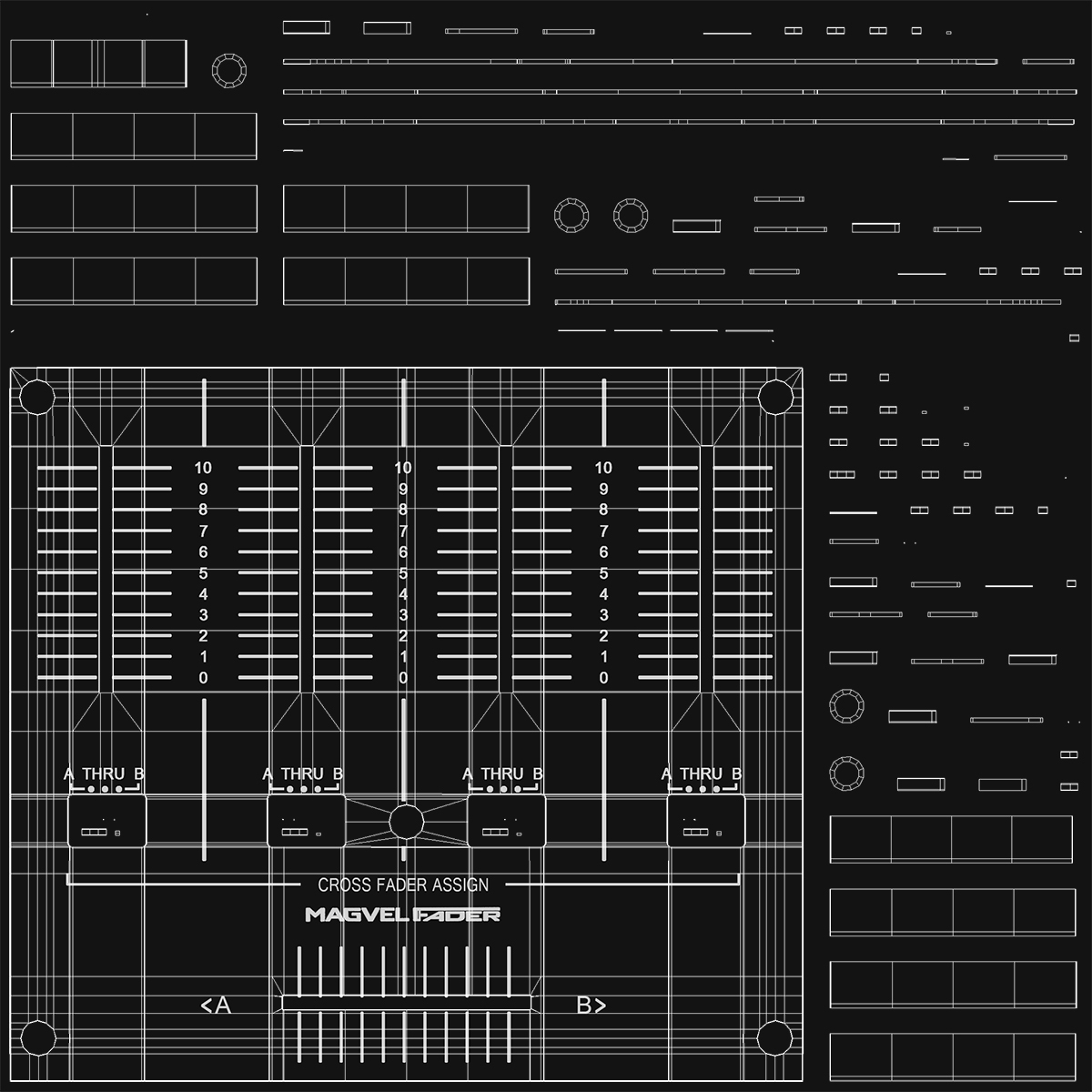3D Professional DJ Mixer Pioneer DJM 900NXS2