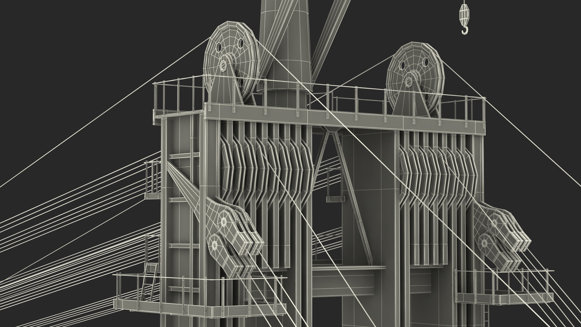 3D model Mining Multi Bucket Wheel Excavator with Mining Truck Rigged