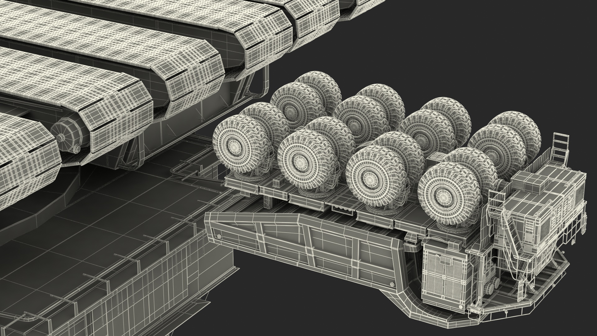 3D model Mining Multi Bucket Wheel Excavator with Mining Truck Rigged