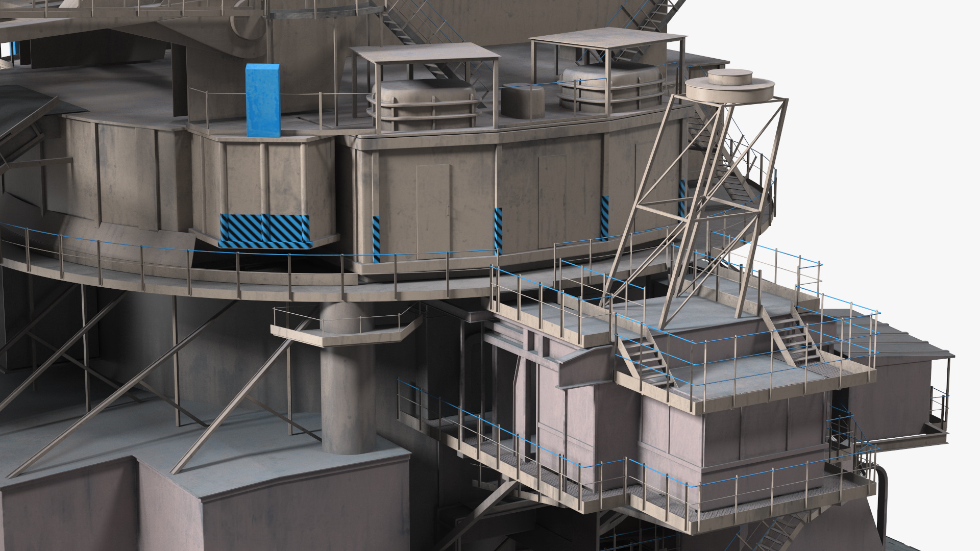 3D model Mining Multi Bucket Wheel Excavator with Mining Truck Rigged