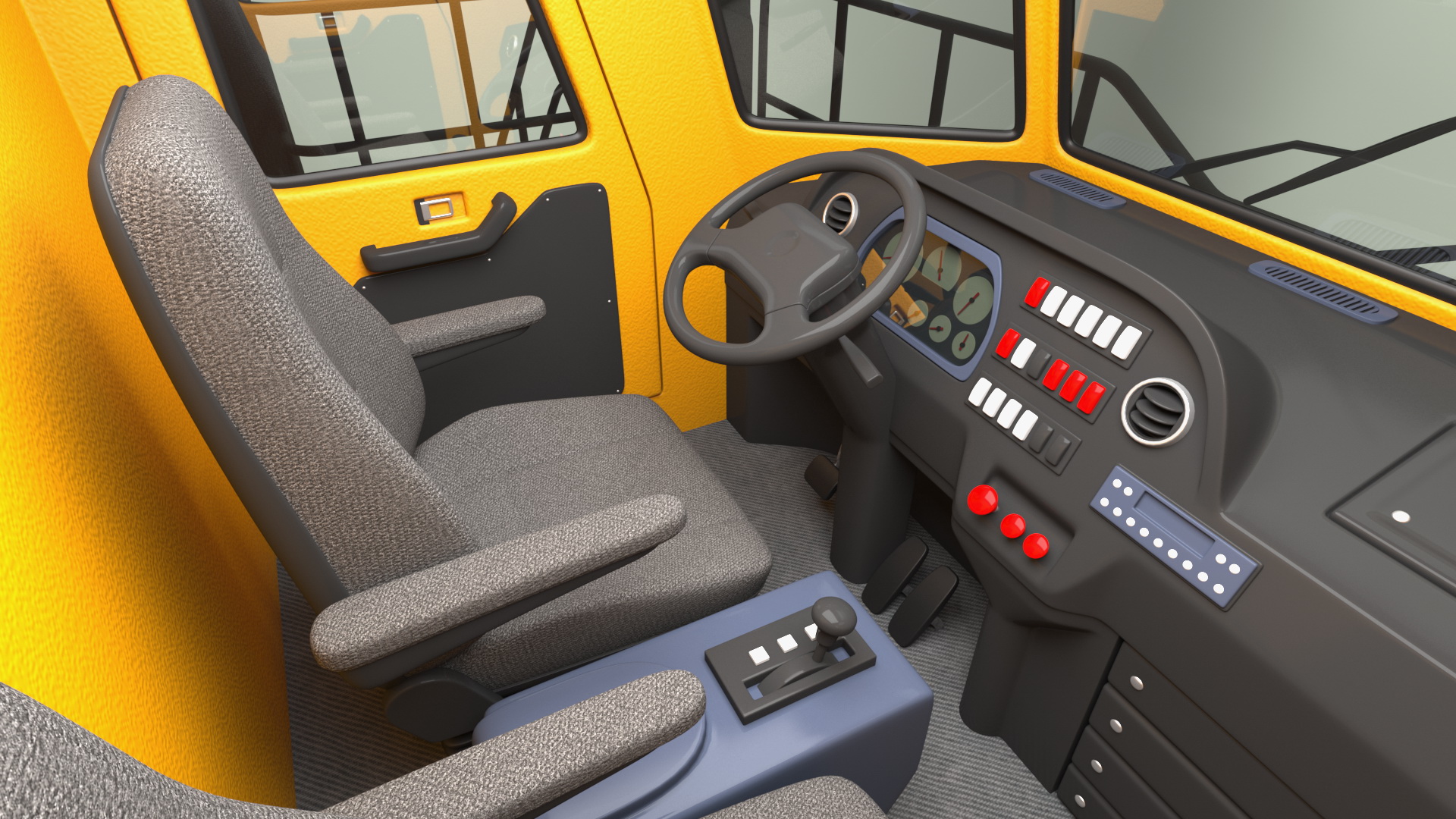 3D model Mining Multi Bucket Wheel Excavator with Mining Truck Rigged