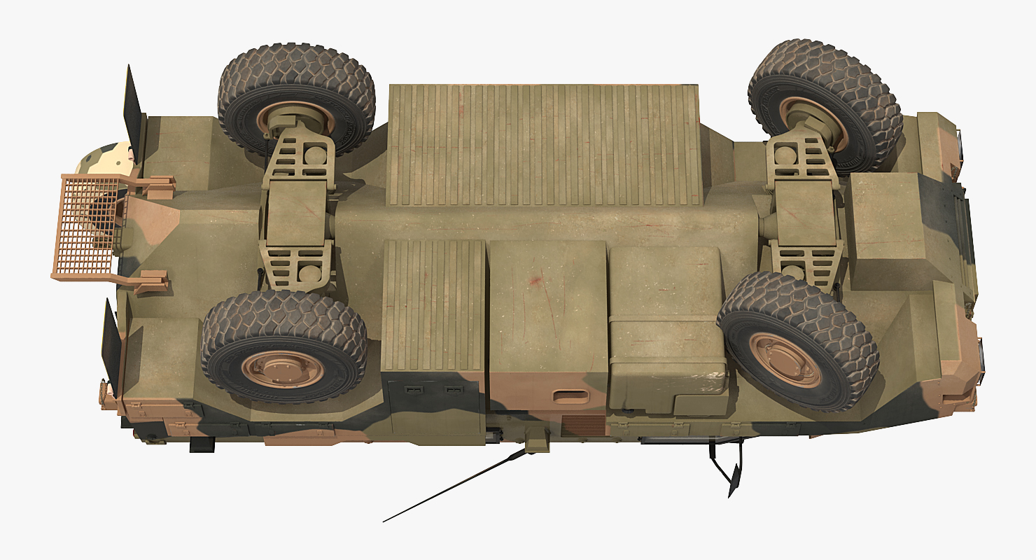 3D model 4x4 Bushmaster MR6 Camo Rigged
