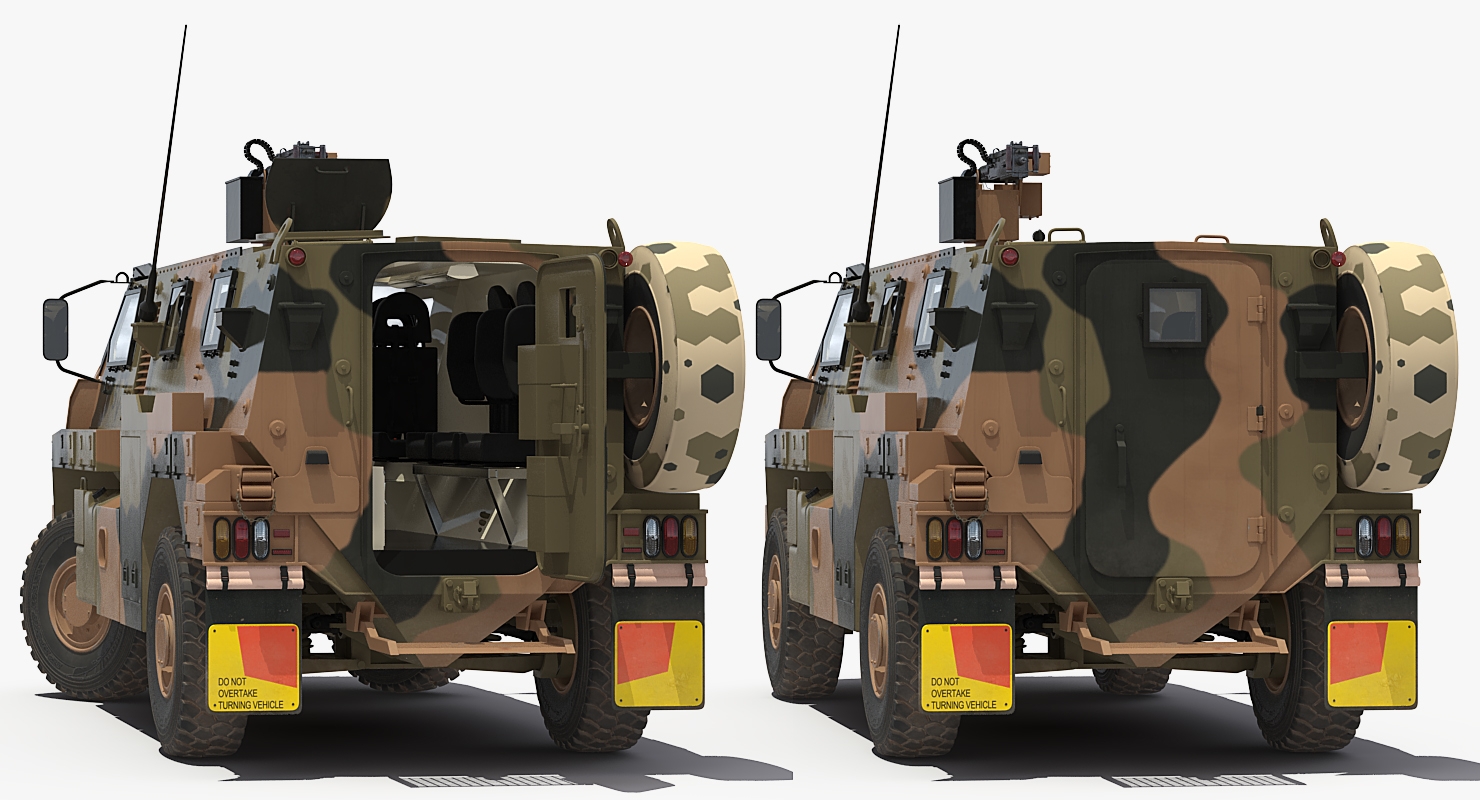 3D model 4x4 Bushmaster MR6 Camo Rigged