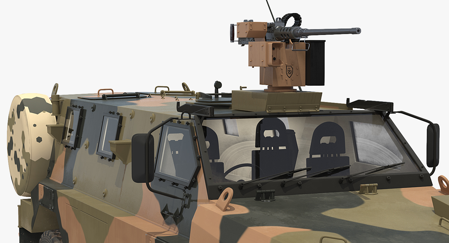 3D model 4x4 Bushmaster MR6 Camo Rigged