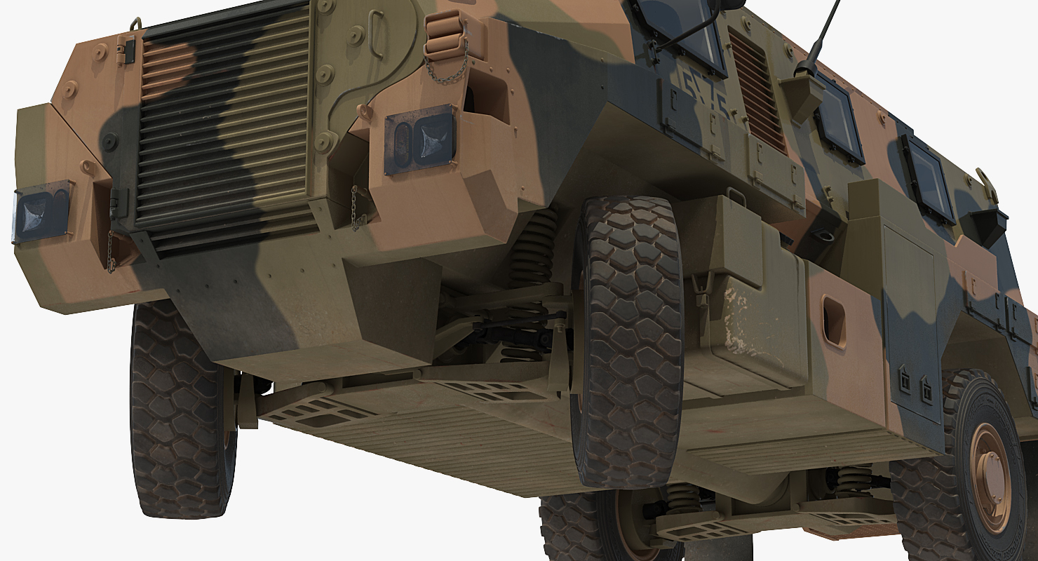 3D model 4x4 Bushmaster MR6 Camo Rigged