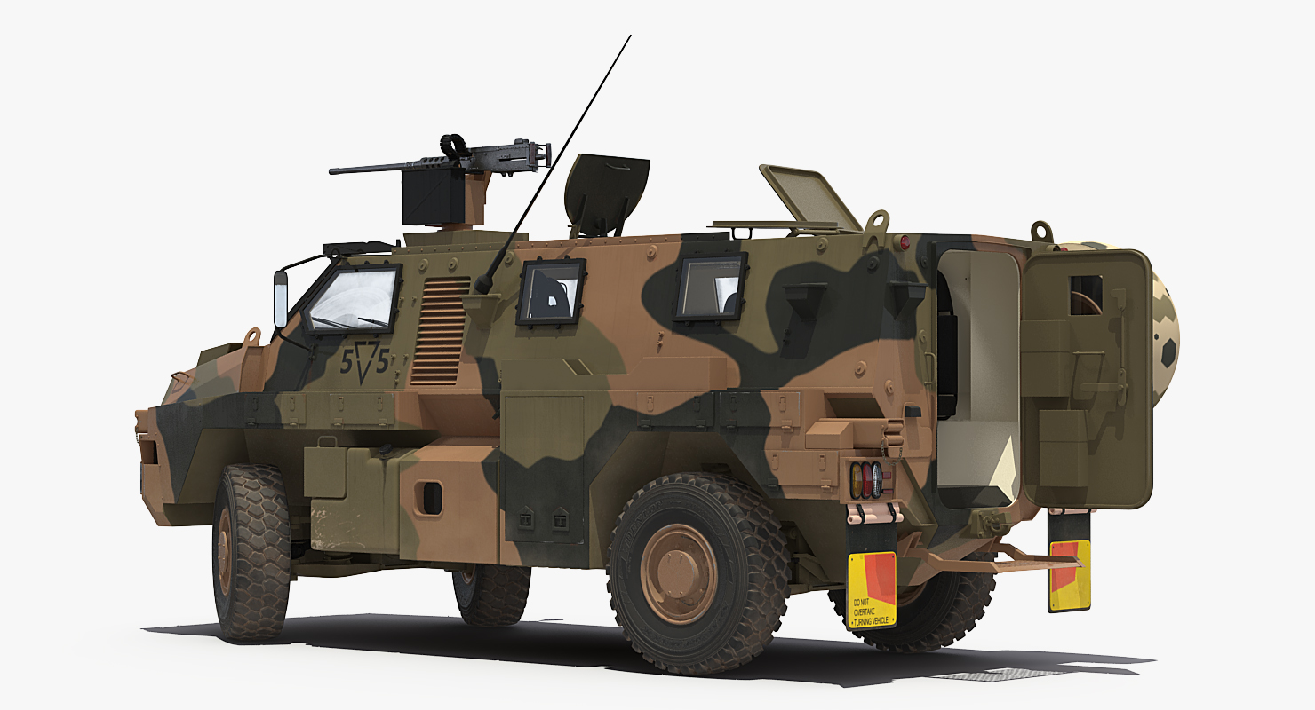 3D model 4x4 Bushmaster MR6 Camo Rigged