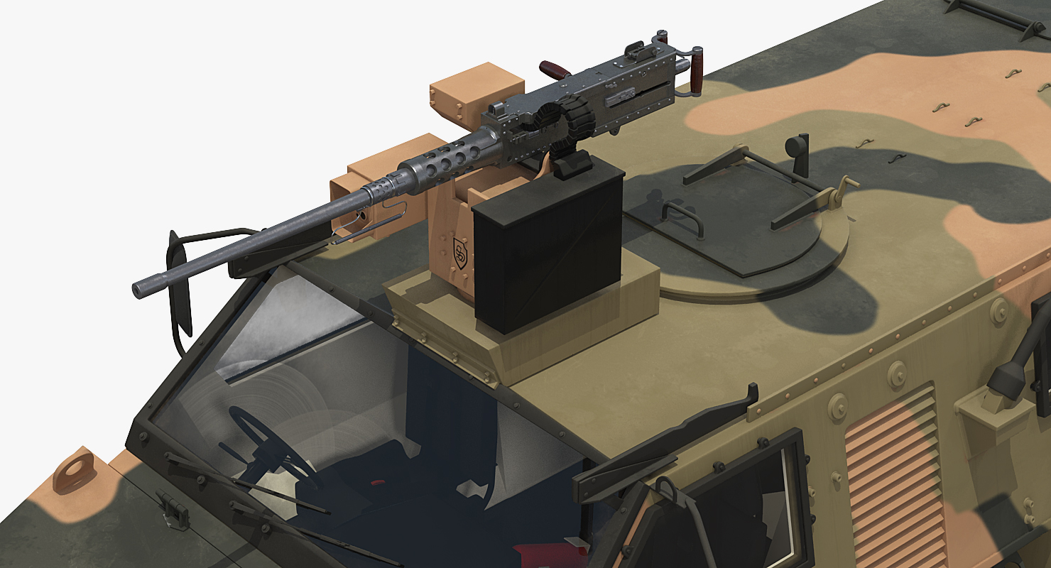 3D model 4x4 Bushmaster MR6 Camo Rigged