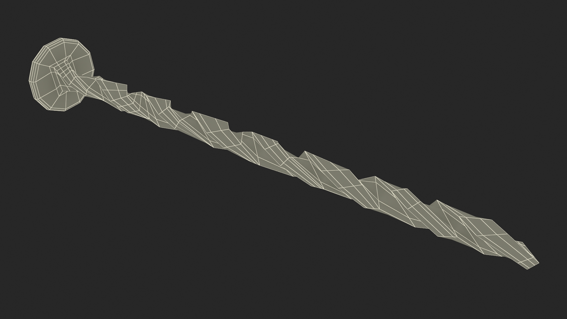 3D Spiral Shank Nails model