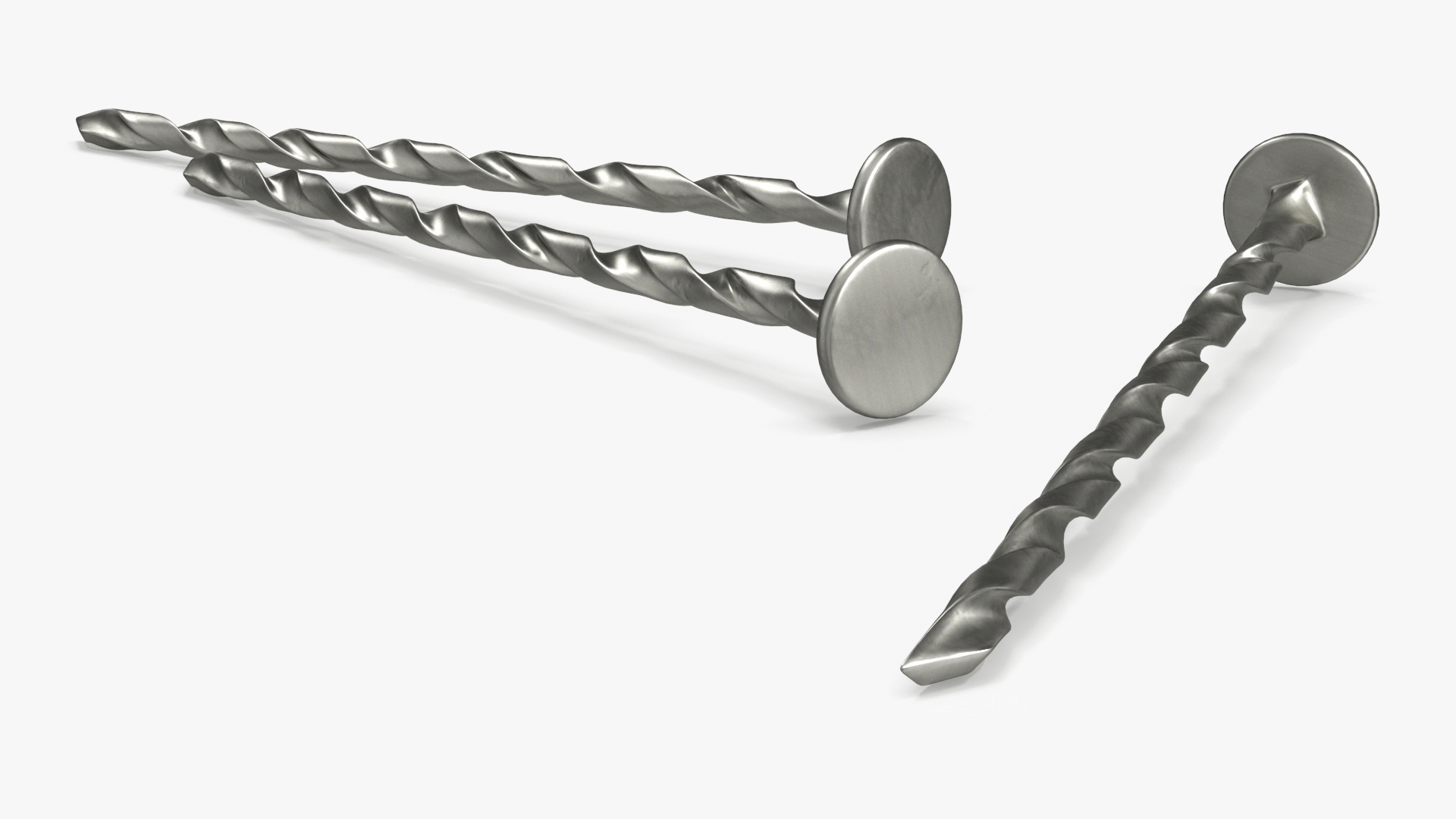 3D Spiral Shank Nails model