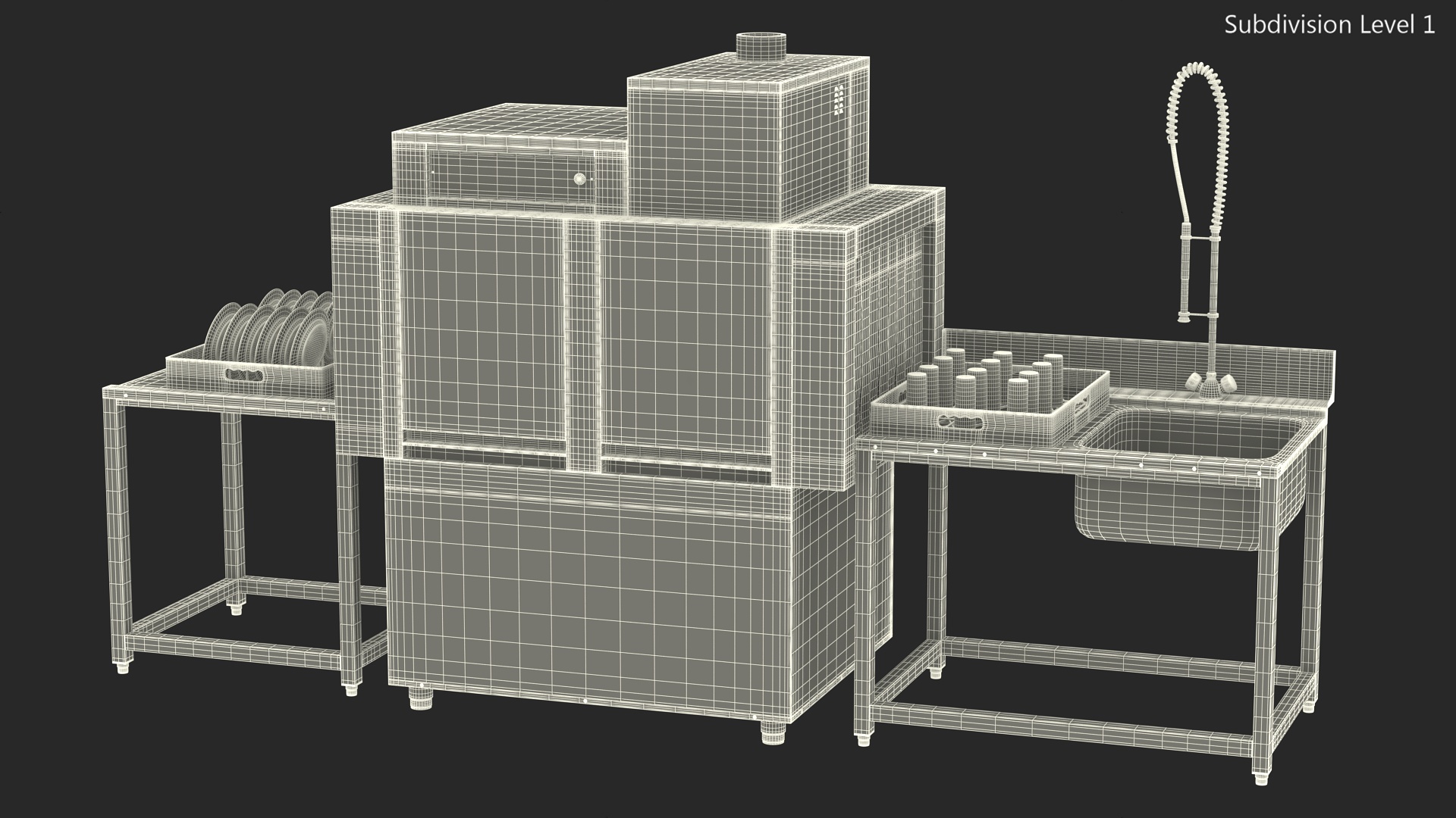 3D Conveyor Style Commercial Dishwasher