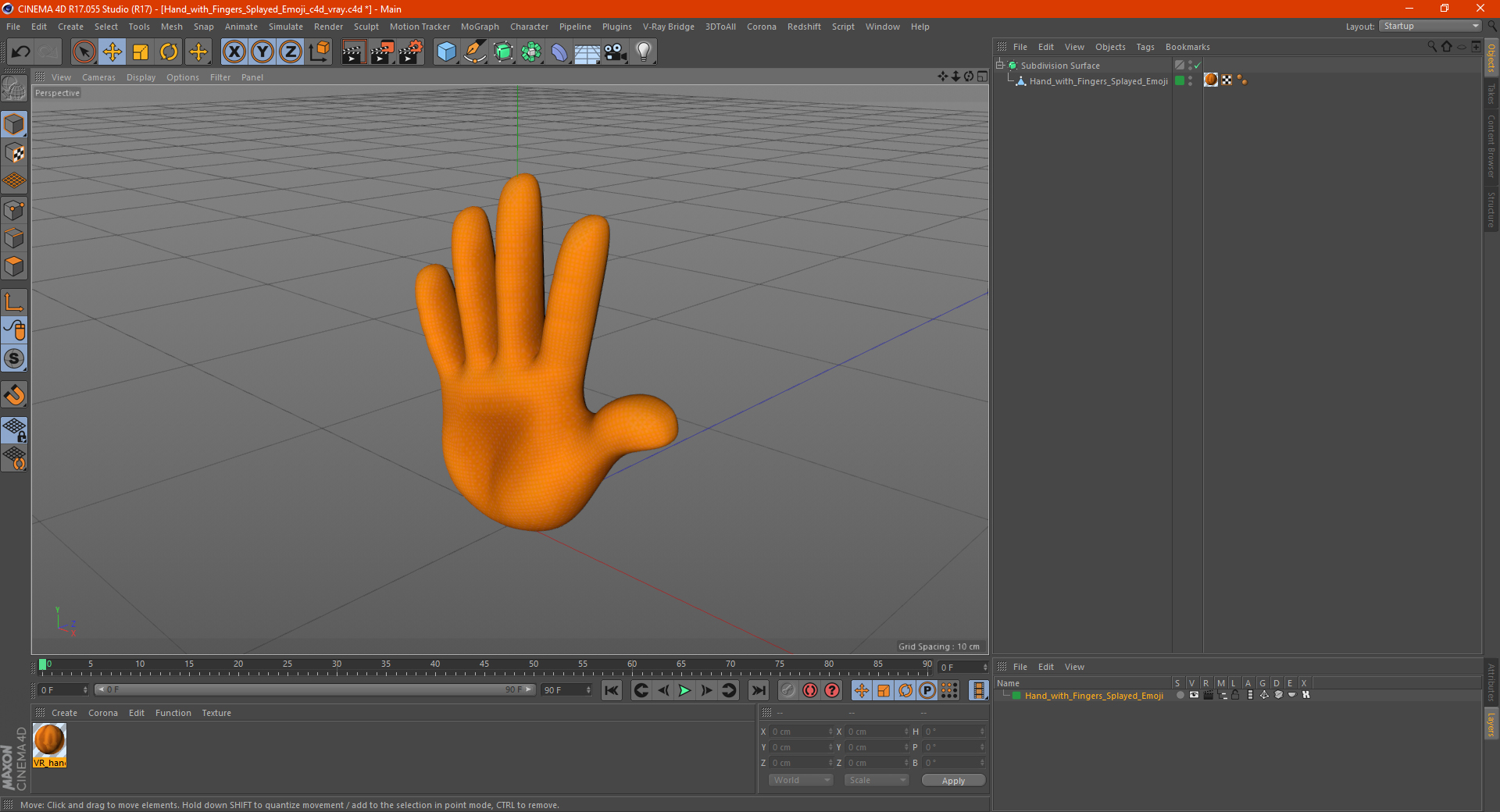 3D Hand with Fingers Splayed Emoji