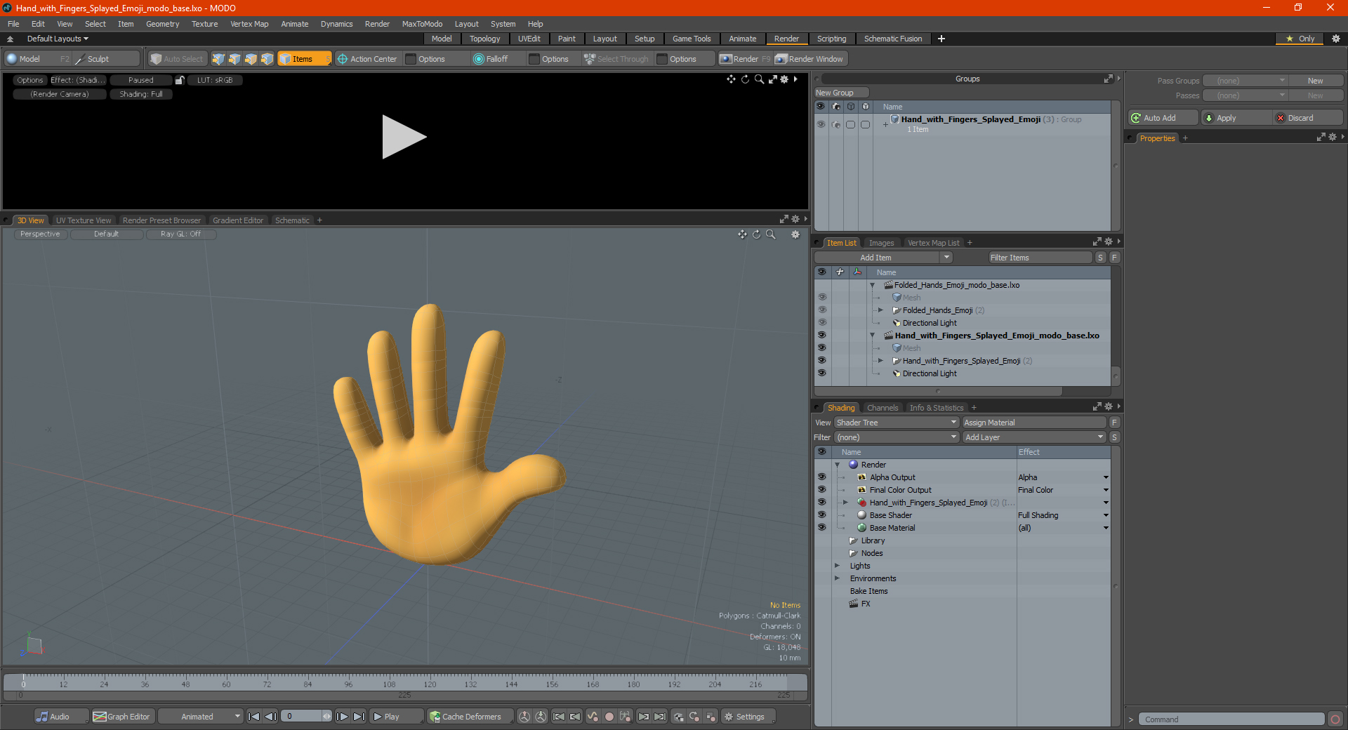 3D Hand with Fingers Splayed Emoji