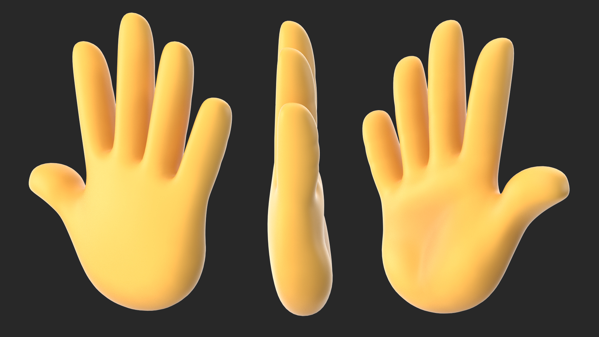 3D Hand with Fingers Splayed Emoji