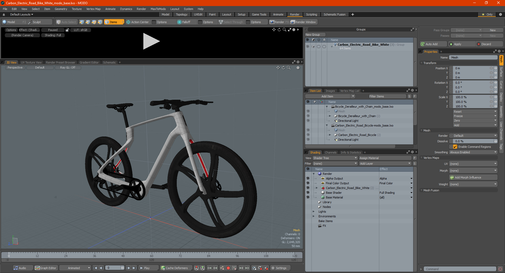 3D Carbon Electric Road Bike White
