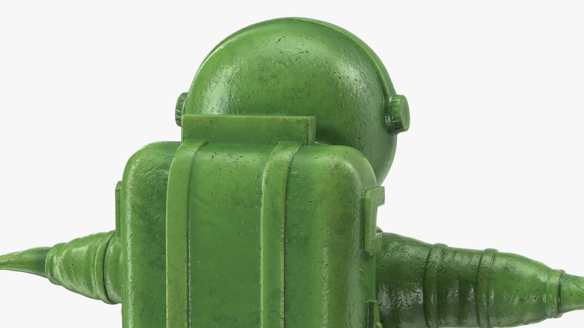3D Astronaut Toy Character Green Rigged