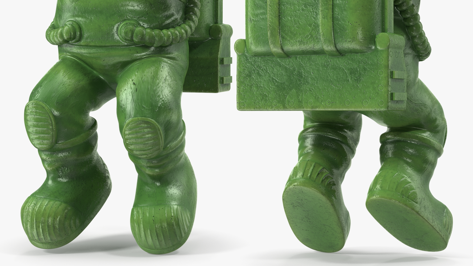 3D Astronaut Toy Character Green Rigged