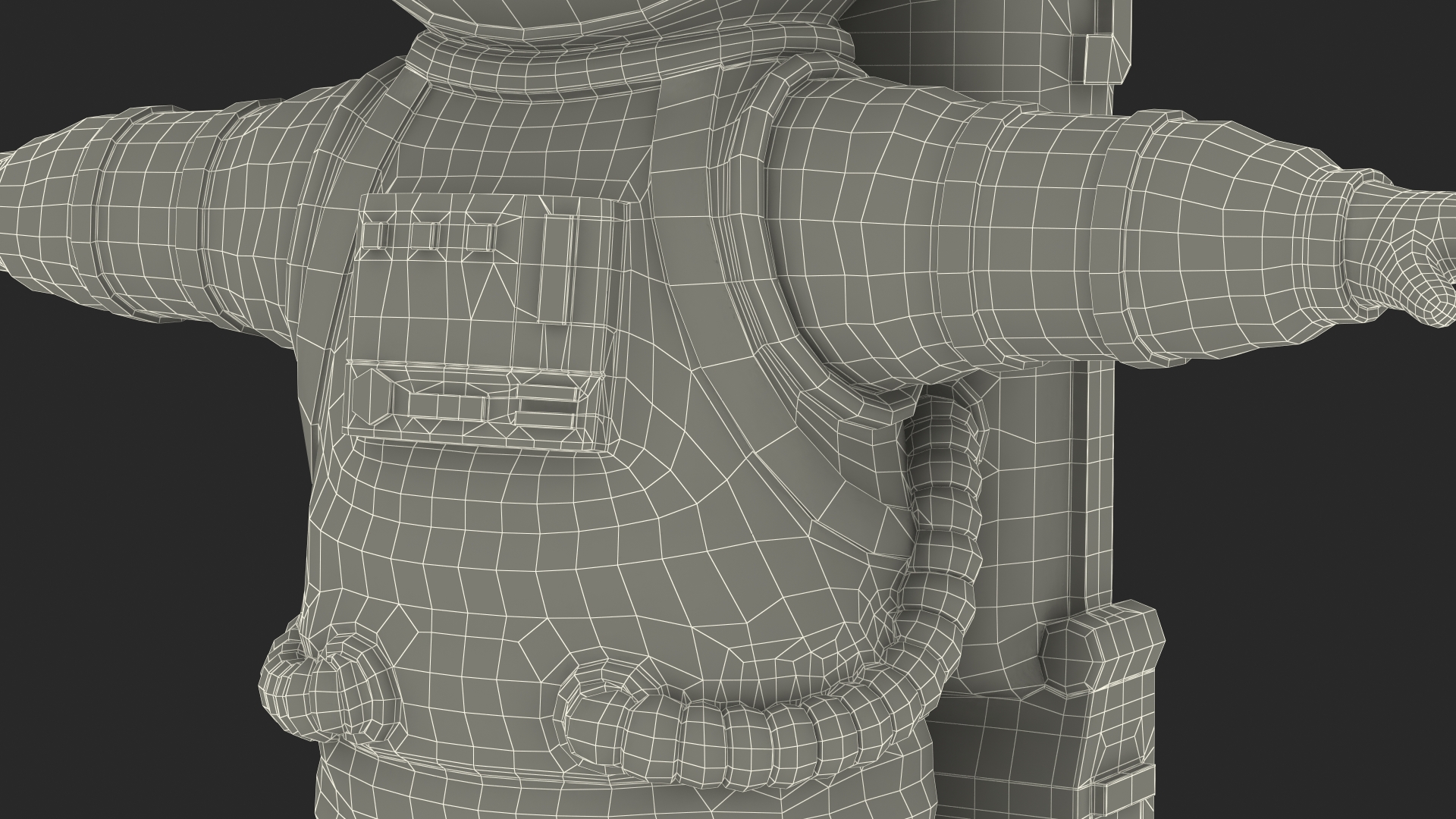 3D Astronaut Toy Character Green Rigged