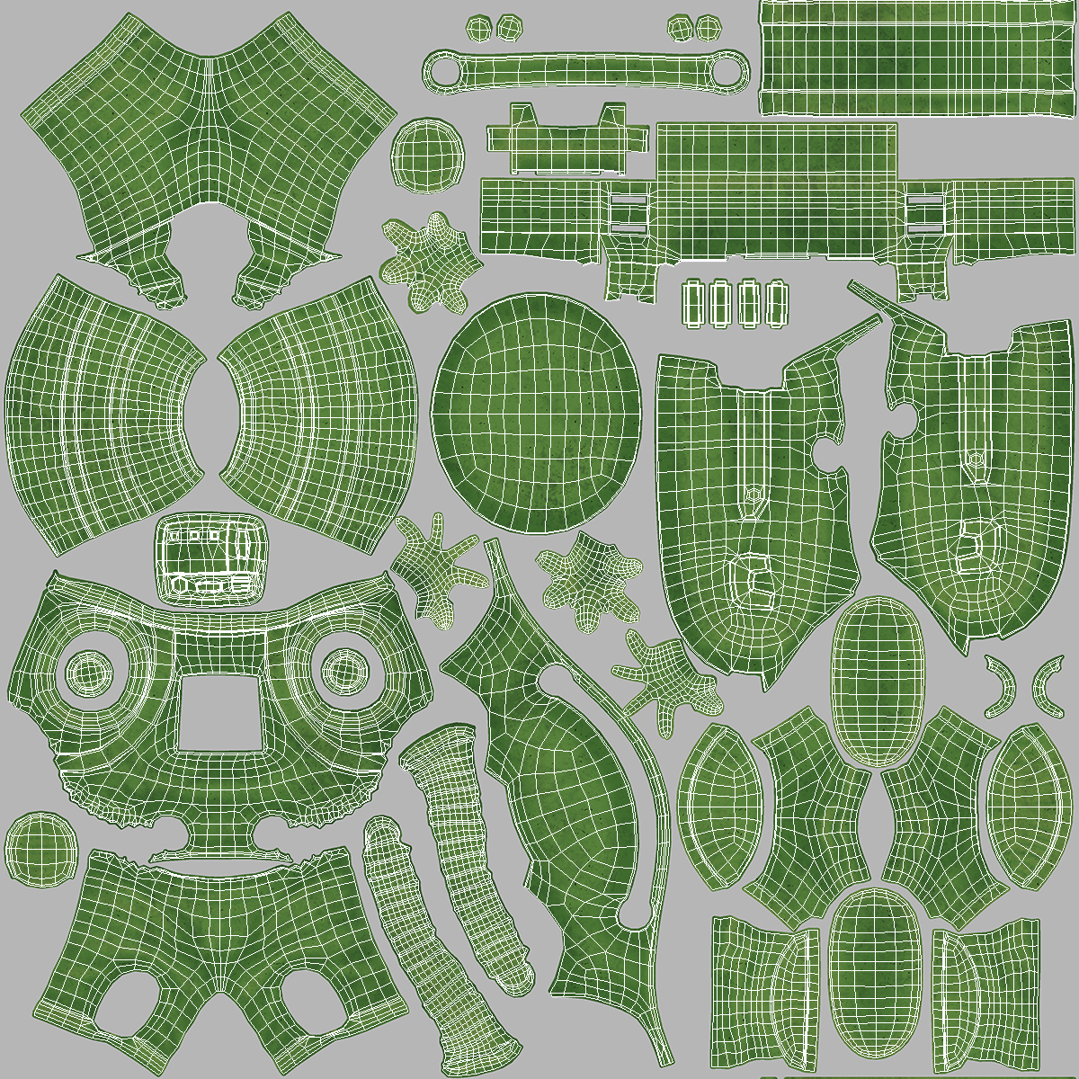 3D Astronaut Toy Character Green Rigged