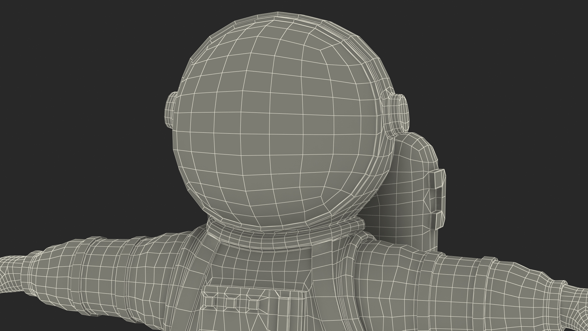 3D Astronaut Toy Character Green Rigged
